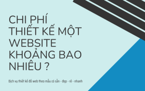giá thiết kế web