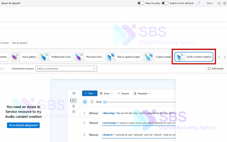 Dùng Audio Content Creation để chuyển văn bản thành âm thanh